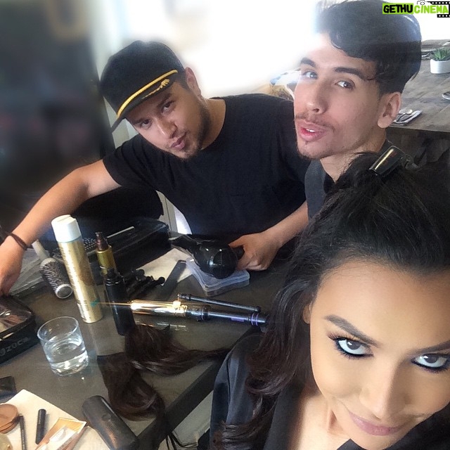 Naya Rivera Instagram - Glammin' and jammin' today with @makeupbyariel and @bpalestino!