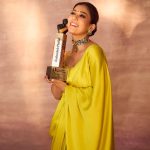 Nayanthara Instagram - Humbled Grateful & Blessed 💛 Dadasaheb Phalke award- Thank you for this honour 😇🙏🏻🙏🏻 @dpiff_official Outfit - @ekayabanaras Styling - @alliaalrufai @nayaabrandhawa @alliaandnayaab Make-up - @savleenmanchanda Hair - @hairbyseema Footwear - @aprajitatoorofficial Photographer - @tejasnerurkarr
