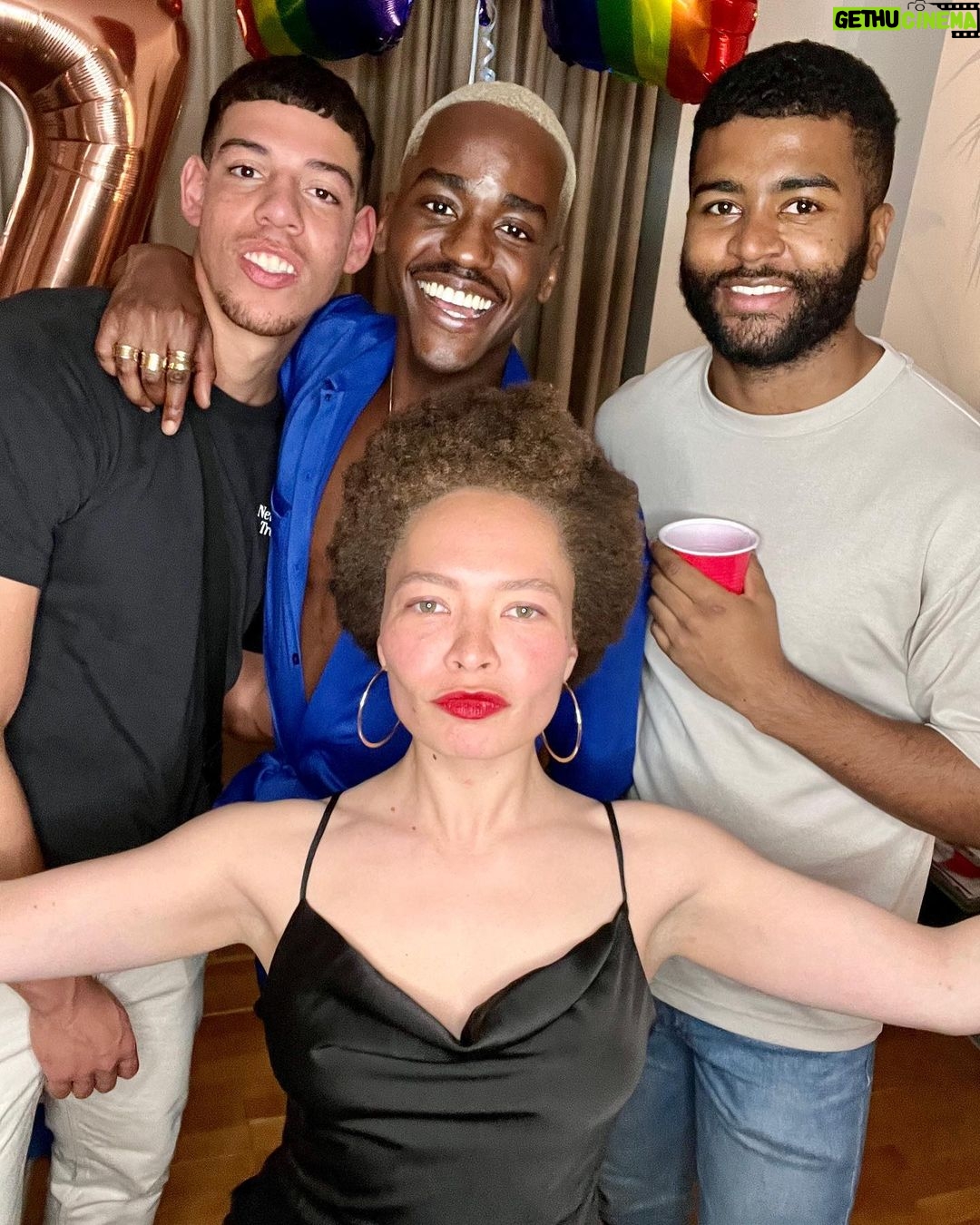 Ncuti Gatwa Instagram - saw my gang for the first time in far too long. Got drunk. Got silly. Got the nips oot. London, United Kingdom