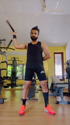 Neeraj Madhav Instagram - A little nunchuck trick that I learned during the prep for #RDX Thanks to jojo master for the tips. This didn’t make it to the movie, so I can post here now 🤙🏾⛓️🥋

#karate #nunchaku #nunchuckXavi #masterxavier #rdx