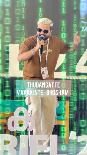 Neeraj Madhav Instagram - Here’s the sneak peek of an unreleased track #NotACoverSong from my upcoming Album 💽 🐴 Got an opportunity to be a speaker at the 2024 @mbifl where I teased this track and received a warm welcome! #moretrackscomingsoon