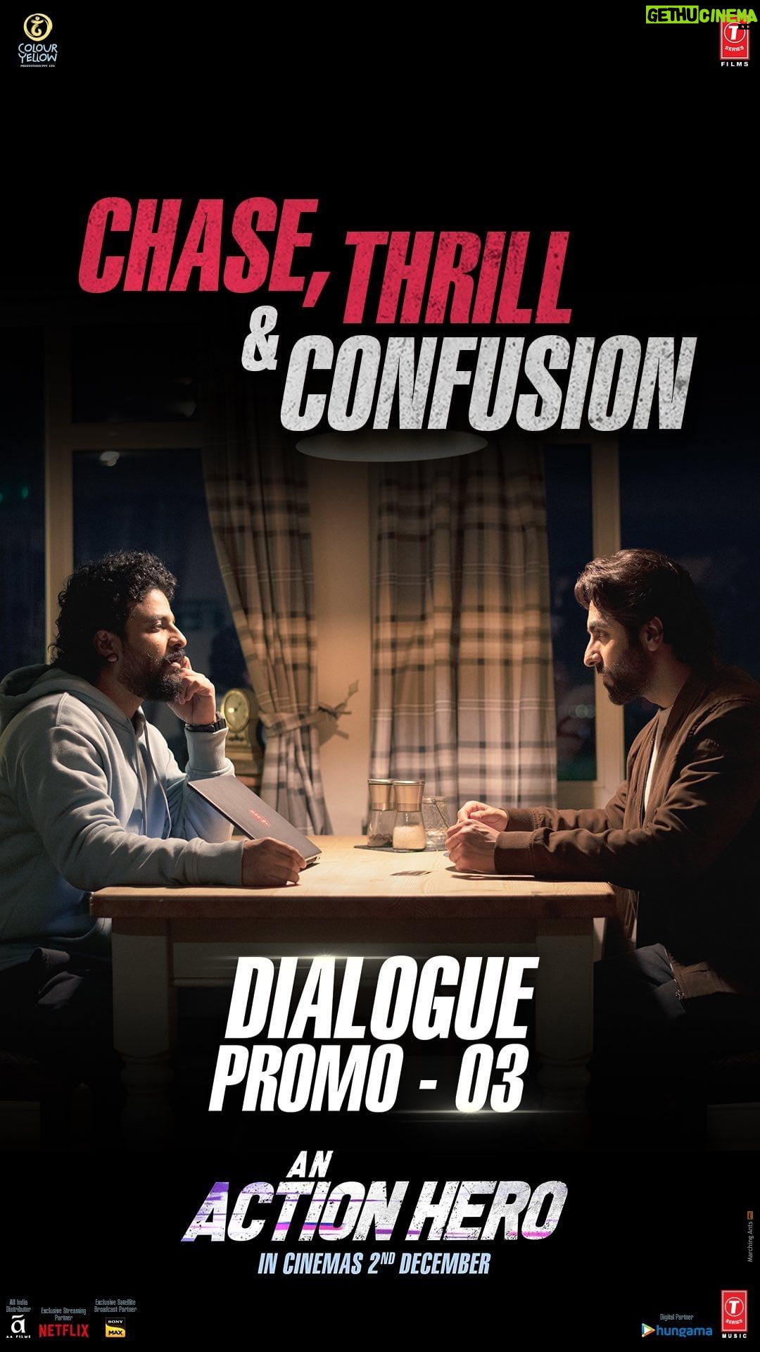 Neeraj Madhav Instagram - The confusion is REAL ki kaun kab kahan aur kaise aya! But #AnActionHero is coming to cinemas on 2-12-22 π₯ @ayushmannk @aanandlrai #BhushanKumar #KrishanKumar @jaideepahlawat @neeraj.yadav911 @kanupriyaaiyer @tseriesfilms @tseries.official @shivchanana @cypplofficial @neeraj_madhav @aafilms.official
