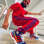 Neeraj Madhav Instagram - Red & blue stripes ||| 🌊🔥 #flamingmoes #outfitoftheday #selfstyled