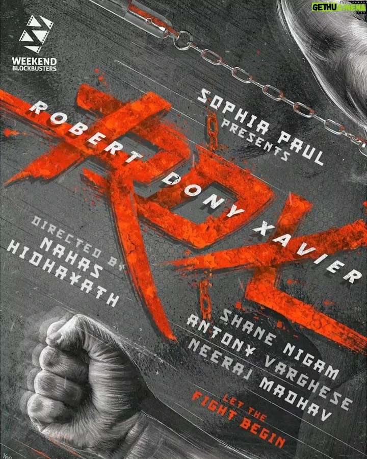Neeraj Madhav Instagram - Back with a bang ! 👊🏽💥 Unveiling the title of my next. Super excited to be playing ‘Xavier’ in RDX, this one’s going to be special #LetTheFightBefgin🔥⚔️ @sophiapauljames @nahas_hidhayath @shanenigam786 @antony_varghese_pepe