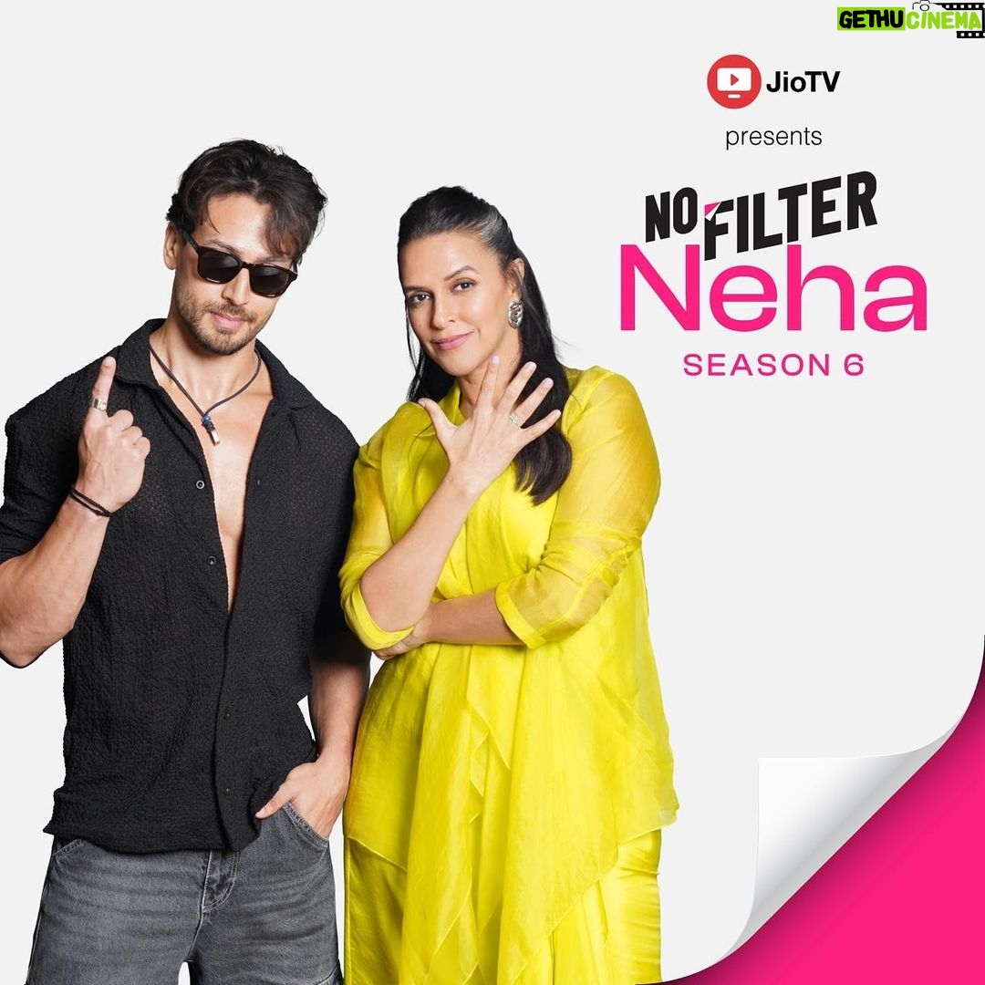 Neha Dhupia Instagram - Stop - watch - listen β¦. Tune into @tigerjackieshroff in his most no filter avatar only on #nofilternehaseason6 π€πΊπββοΈ on @officialjiotv @jiotvplus co produced by @wearebiggirl β¦ link in bio π