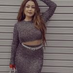 Neha Kakkar Instagram - Love styling myself specially when these looks come out so well! Wearing #Balenciaga 🖤 Jio World Convention Centre