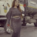 Neha Kakkar Instagram – Love styling myself specially when these looks come out so well! Wearing #Balenciaga 🖤 Jio World Convention Centre