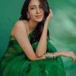 Neha Shetty Instagram - August favourites 💚 Styled by @rashmitathapa Wearing @surmaye_ Earrings @samskruthi_silver Hand accessories @tantra.brassjewellery Makeup @makeupbymadhushreeganapathy Shot by @puchi.photography