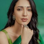 Neha Shetty Instagram - August favourites 💚 Styled by @rashmitathapa Wearing @surmaye_ Earrings @samskruthi_silver Hand accessories @tantra.brassjewellery Makeup @makeupbymadhushreeganapathy Shot by @puchi.photography