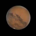 Neil deGrasse Tyson Instagram - These days, Mars rises at sunset and sets and sunrise, which means it’s up all night. And until Venus appears just before Sunrise, Mars is the brightest -- dominating the Moonless sky. ⠀⠀⠀⠀⠀⠀⠀⠀⠀ We say it’s at “opposition”, positioned exactly on the other side of Earth from the Sun. Which means we’re closer to each other than at any other time in our orbits -- offering excellent photo opportunities. ⠀⠀⠀⠀⠀⠀⠀⠀⠀ Awesome image, even better than his previous one. Taken last night. Courtesy of astrophotographer and Princeton colleague, Bob Vanderbei. https://www.instagram.com/robertvanderbei/