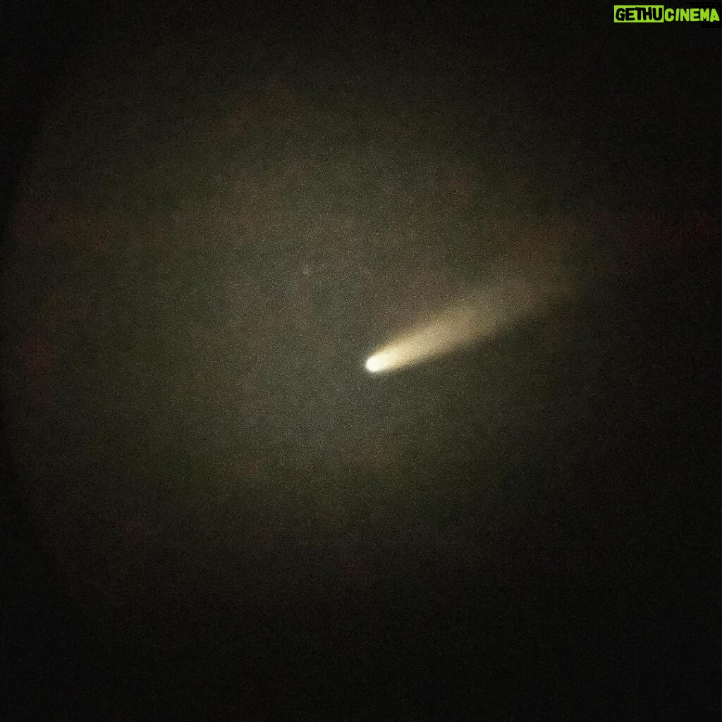 Neil deGrasse Tyson Instagram - Comet NEOWISE through my telescope. Yes, it’s still there. Currently exiting the inner solar system at 100,000 mph — tail first, of course, since comet tails always point away from the Sun. ⠀⠀⠀⠀⠀⠀⠀⠀⠀ If you miss it in the next few weeks, not to worry, it returns in 6,800 years. ⠀⠀⠀⠀⠀⠀⠀⠀⠀ [iPhone 11 Pro. 4 sec. Tele-Vue NP101]