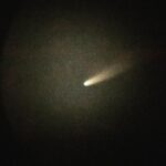Neil deGrasse Tyson Instagram – Comet NEOWISE through my telescope.  Yes, it’s still there.  Currently exiting the inner solar system at 100,000 mph — tail first, of course, since comet tails always point away from the Sun.
⠀⠀⠀⠀⠀⠀⠀⠀⠀
If you miss it in the next few weeks, not to worry, it returns in 6,800 years.
⠀⠀⠀⠀⠀⠀⠀⠀⠀
[iPhone 11 Pro. 4 sec.  Tele-Vue NP101]
