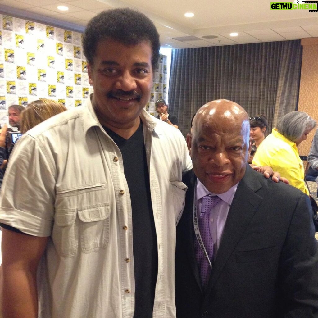 Neil deGrasse Tyson Instagram - A force of nature unto himself, he lived and breathed social justice — as citizen, activist, & long-time Member of Congress. ⠀⠀⠀⠀⠀⠀⠀⠀⠀ A reminder to those in power that our founding documents promise Life, Liberty, and the pursuit of Happiness — for all. ⠀⠀⠀⠀⠀⠀⠀⠀⠀ John Lewis RIP: 1940-2020 ⠀⠀⠀⠀⠀⠀⠀⠀⠀ [At ComicCon San Diego 2013, for the publication of "MARCH", his graphic-novel-style account of the Civil Rights Movement]