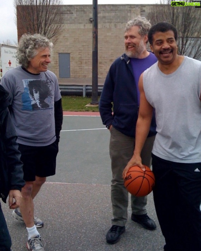 Neil deGrasse Tyson Instagram - From the Photo Archives: ⠀⠀⠀⠀⠀⠀⠀⠀⠀ In Boston, filming an episode on the heritability of physical traits, with Harvard Professors Steven Pinker @sapinker and George Church @george.church. One of the two, genetics indicated, has high athletic potential — the incredulity of which garnered a chuckle. ⠀⠀⠀⠀⠀⠀⠀⠀⠀ [Between scenes, for @PBS's "NOVAscience Now" 2009]
