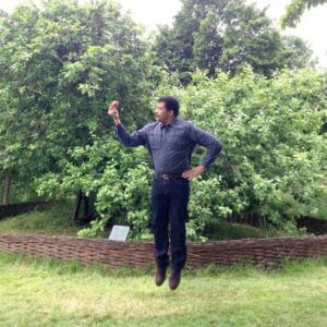 Neil deGrasse Tyson Instagram - Isaac Newton's Woolsthorpe Manor Home, England, where he retreated to escape the 1665 Bubonic Plague. While there he discovered the laws of gravity, which apply everywhere in the universe except, apparently, at his famous Flower-of-Kent apple tree, out back. [On location for the filming of Cosmos: A Spacetime Odyssey, 2013]
