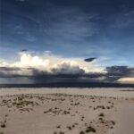Neil deGrasse Tyson Instagram - Gypsum dunes. Prehistoric mountains. Cumulonimbus clouds. A curtain of rain. A twilight sky. No place but... (White Sands Monument, New Mexico. August 2019)