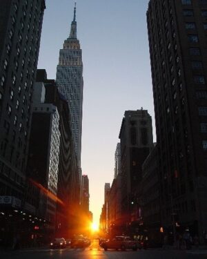 Neil deGrasse Tyson Instagram - For my first Instagram post I offer my first photo (perhaps the first-ever) of #Manhattanhenge.  Sunset on 34th Street, Park Avenue. July 11, 2001. 8:17pm ET