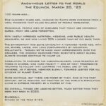 Neil deGrasse Tyson Instagram - ⠀⠀⠀⠀⠀⠀⠀⠀⠀ A brief...⠀⠀⠀⠀⠀⠀⠀⠀⠀ ANONYMOUS LETTER TO THE WORLD