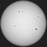 Neil deGrasse Tyson Instagram - ***Solar Acne*** My co-author from "Welcome to the Universe in 3D" @robertvanderbei nabbed this photo of our Sun at 10am ET today (Monday, Jan 16, 2023). It reveals tons of sunspots: Good for aurora-watching in higher latitudes. The Sun rotates about once per month, so these spots -- day by day -- slowly drift across the surface. Since they reveal magnetic disturbances in the Sun's plasma-gas, they always appear in pairs: One with positive and the other with negative polarity, like any red-blooded magnet. Sunspots track the Sun's 11-year cycle of surface activity. We are currently on our way up to the next peak in 2025. For detailed information on this image, and other cool astro-photos, see Bob's Princeton website. https://vanderbei.princeton.edu/images/NJP/Sun.html
