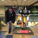 Neil deGrasse Tyson Instagram - ⠀⠀⠀⠀⠀⠀⠀⠀⠀ Just remembered -- this past week was the 50th anniversary of Franco Harris's "Immaculate Reception" which led to his playoff-winning touchdown for the Pittsburgh @Steelers. ⠀⠀⠀⠀⠀⠀⠀⠀⠀ But especially saddened to learn of his passing, five days ago. Franco Harris, RIP. ⠀⠀⠀⠀⠀⠀⠀⠀⠀ [Sculpture of Franco Harris, the moment of his immaculate reception. Pittsburgh International Airport, November 2016; iPhone 6s]