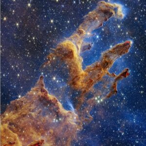 Neil deGrasse Tyson Instagram - ⠀⠀⠀⠀⠀⠀⠀⠀⠀
As stunning an image of our nearby universe as I have seen. Deep within the Eagle Nebula, find the “Pillars of Creation,” a stellar nursery made famous by the Hubble Telescope. Now laid bare by the infrared cameras of the @NASAWebb telescope.