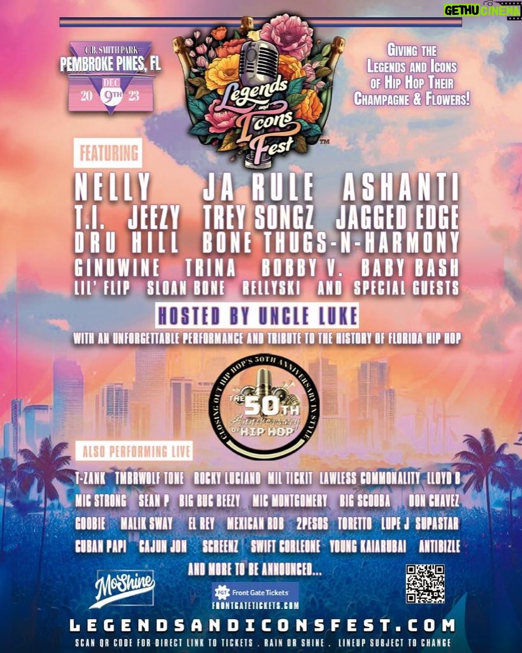 Nelly Instagram - LEGENDS AND ICONS FEST!!!! DECEMBER 9th!!! TICKETS ON SALE NOW!!!! @drinkmoshine #drinkmoshine #LIForever #LegendsAndIconsFest #LIFEST23 #LIFFEST @legendsandiconsfest