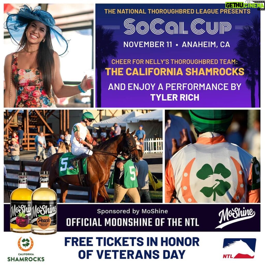 Nelly Instagram - Come to Los Alamitos Race Track today and see my team, the California Shamrocks, compete for the National Thoroughbred League's SoCal Cup. And in Honor of Veterans Day, the first 100 fans who use the code NELLY will get free access to this event."