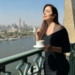 Nesreen Tafesh Instagram – Last breakfast before Ramadan with the great Nile 🌺🌙 Cairo, Egypt