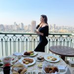 Nesreen Tafesh Instagram – Last breakfast before Ramadan with the great Nile 🌺🌙 Cairo, Egypt