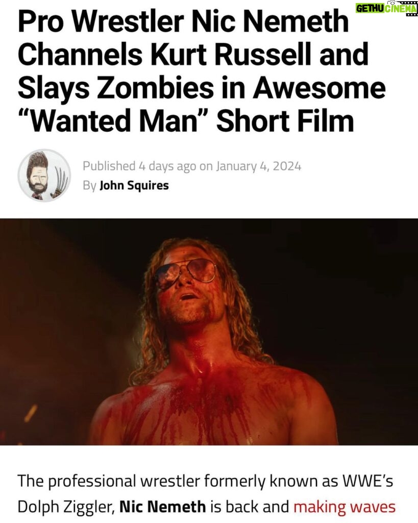 Nicholas Theodore Nemeth Instagram - Thank you @freddyinspace for the fun write-up in @bdisgusting ! Check out WANTED MAN @nicnemeth IG, YouTube, Twitter, TikTok 💀🩸🤘🏽