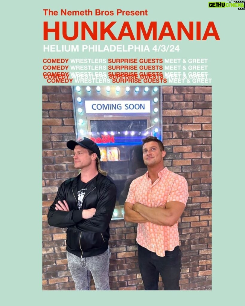 Nicholas Theodore Nemeth Instagram - BREAKING NEWS! Hunkamania™ hits Philadelphia Apr 3! Tickets in bio. LFG!!! @heliumcomedyphl @nicnemeth Helium Comedy Club - Philadelphia