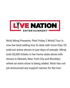 Nicki Minaj Instagram - By Rushka Bergman Y’all wanna see a sneak peek of the #PinkFriday2 Gag City WORLD TOUR stage? Tour starts on 3/1 in Oakland 🎫