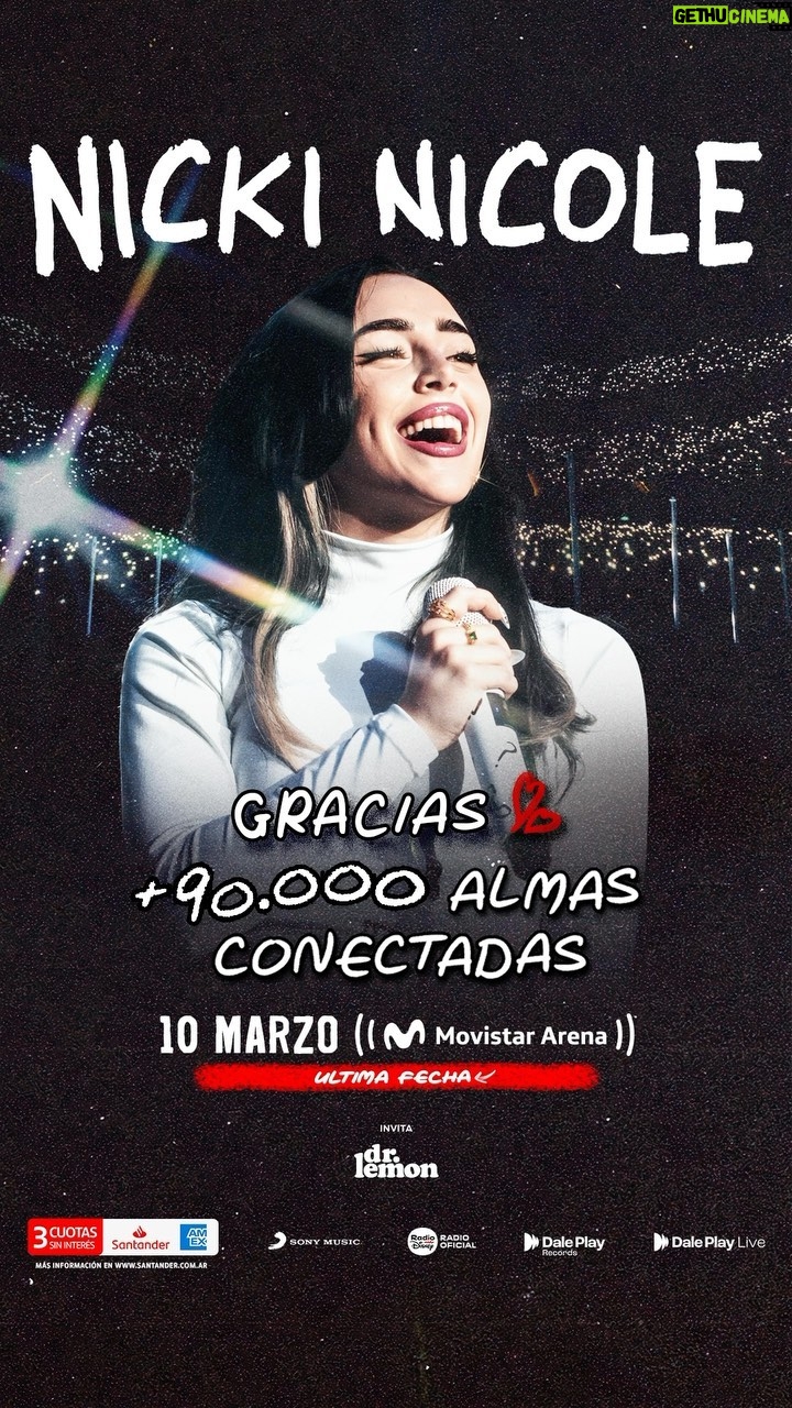 Nicki Nicole Instagram - mi gente, compartir ALMA con ustedes fue y será inolvidable para mi. Este 10 de marzo, los espero en mi último Movistar arena♥️