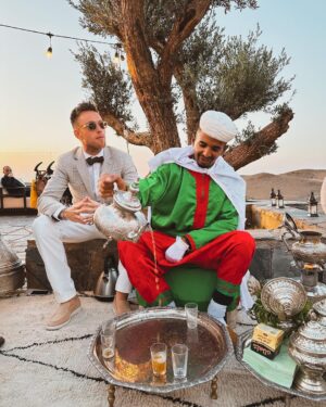 Nicky Romero Instagram - My little sister and me enjoying a truly incredible wedding in Morocco 🇲🇦 

This weekend was one of the most memorable moments in my life, to see my man @hatimelkhatib getting married with his beautiful wife, and their amazing kids in this extraordinary scenery in Marrakech. 

Working together for more than 12 years, visited more than 85 countries together and spent more than 1.000.000km together on the road, to see and realize how much you have grown. 

Couldn’t be more proud. Also I had the opportunity to bring my parents, my sister, and my closest friends to celebrate. Swipe for the slideshow!