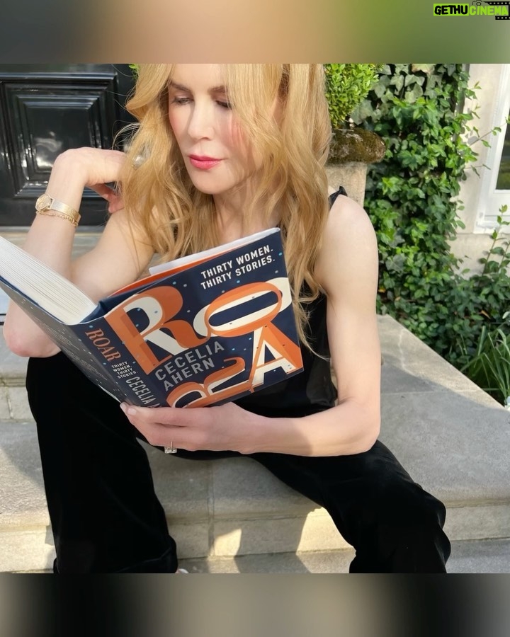 Nicole Kidman Instagram - Celebrating #WorldBookDay with our amazing author of #Roar, @Official_CeceliaAhern 😍📖 Our series from @BlossomFilms is now streaming on @AppleTVPlus xx