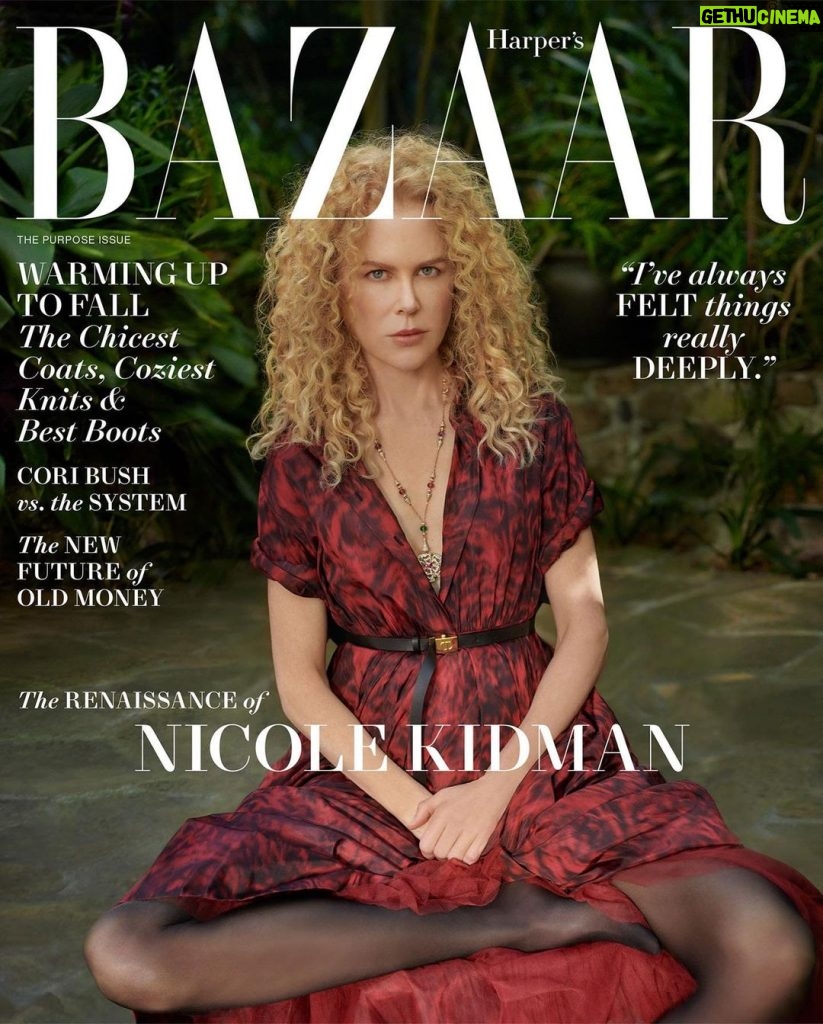 Nicole Kidman Instagram - Thank you @HarpersBazaarUS, honored to be a part of your #Purpose Issue ❤️
