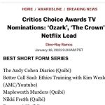 Nicole Richie Instagram - Nikki Fre$h is nominated for a Critics Choice Award! I think what makes this show stand out is that, as you can see, I did all my own stunts.