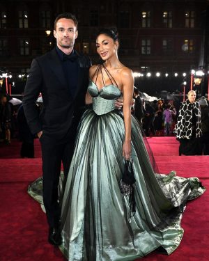 Nicole Scherzinger Instagram - Thank you @britishfashioncouncil for having us last night at the #FashionAwards 

A special thanks to British designer @patrick__mcdowell who designed my custom made gown from a biodegradable sustainable fabric 🌱

@davebenett @britishvogue @donjuliotequila @edward_enninful