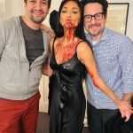 Nicole Scherzinger Instagram - LEGENDS… What a night to remember! Thankyou so much @lin_manuel and @jjabramsofficial for coming to our show @sunsetblvdmusical lysm! ♥️