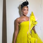 Nicole Scherzinger Instagram - Can we have a little commotion for the dress 💛☀️✨ Glam by: @miyakemakeup @robsalty @highheelprncess