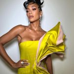 Nicole Scherzinger Instagram - Can we have a little commotion for the dress 💛☀️✨ Glam by: @miyakemakeup @robsalty @highheelprncess