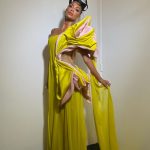 Nicole Scherzinger Instagram - Can we have a little commotion for the dress 💛☀️✨ Glam by: @miyakemakeup @robsalty @highheelprncess