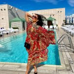 Nicole Scherzinger Instagram – Quick trip back to LA! I’ve missed you! 💃🏽😘
Thankyou @waldorfbevhills for the epic views 😍🌅
 #hiltonforthestay