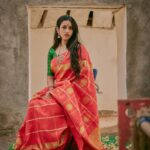 Niharika Konidela Instagram - Goddess Chandraghanta, a symbol of beauty and bravery Red signifies fierce and valiance. Shot by @arifminhaz Styled by @prashantiramesh Jewels @shopkitakaturi HMU @ravi_pasupuleti Photo Asst @__azmathajju @thema.rudrani Styling Asst - @phani_reddy