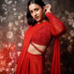 Niharika Konidela Instagram - Feeling a little bit red . . Outfit: @tanva_by_deepika Jewellery : @shopriyaaofficial Styling: @sandhya_sabbavarapu @team_sandhya Styling team: @sunandini_vijjagiri @manisha_manu28 HMU @ravi_pasupuleti Photography: @screamstudiosbyharsha