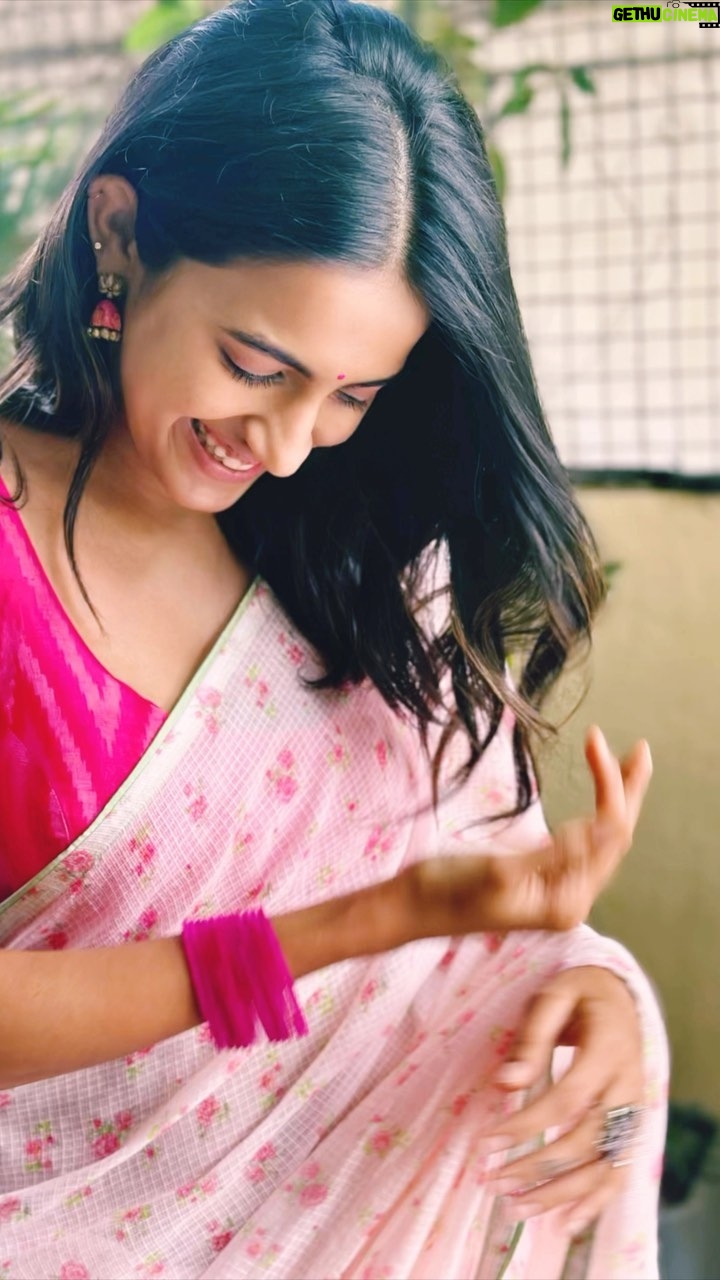 Niharika Konidela Instagram - What your favourite thing in pink? Mine are these మట్టి గాజులు 🩷