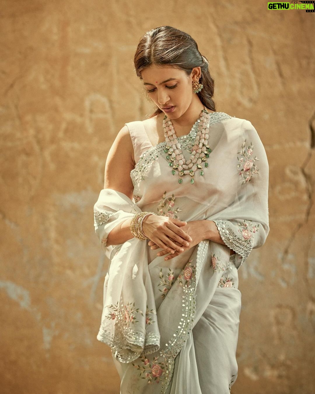 Niharika Konidela Instagram - Celebrating Goddess Kalarathri, Grey depicts destruction and liberation 🩶 . Shot by @arifminhaz Styled by @prashantiramesh HMU @ravi_pasupuleti Photo Asst @__azmathajju @thema.rudrani Styling Asst - @phani__reddy
