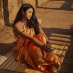 Niharika Konidela Instagram – Shailaputri, daughter of the mountains 🏔️ 
Orange depicts radiance, strength and grace. 
.
Saree @paaprikastore 
Choker @shopkitakaturi
Asst by @phani__reddy