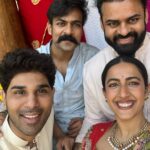 Niharika Konidela Instagram – Behind the scenes from our Sankranthi! 🩷🤍