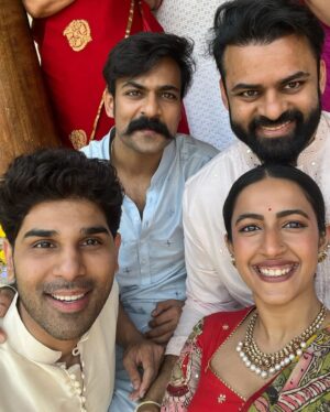Niharika Konidela Instagram - Behind the scenes from our Sankranthi! 🩷🤍